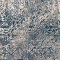 Addison Dayton Transitional Erased Persian Blue 94 x 132 Area Rug