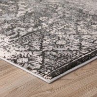 Addison Dayton Transitional Erased Persian Grey 33 x 51 Area Rug