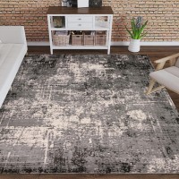 Addison Dayton Transitional Distressed Grey 51 x 75 Area Rug