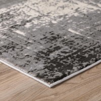 Addison Dayton Transitional Distressed Grey 51 x 75 Area Rug