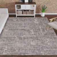 Addison Dayton Distressed Crosshatch Smoke 94 x 132 Area Rug