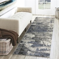 Addison Dayton Transitional Watercolor Silver 23 x 75 Runner Rug