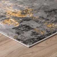 Addison Dayton Transitional Watercolor Grey 8 x 10 Area Rug