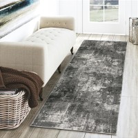 Addison Dayton Transitional Distressed Grey 23 x 75 Runner Rug