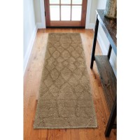 Addison Lauren Trellis Khaki 23 x 75 Runner Rug