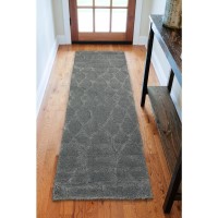 Addison Lauren Trellis Grey 23 x 75 Runner Rug