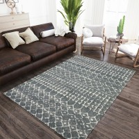 Addison Lauren Geometric Tribal Silver 8 x 10 Area Rug