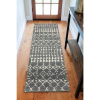 Addison Lauren Geometric Tribal Silver 23 x 75 Runner Rug