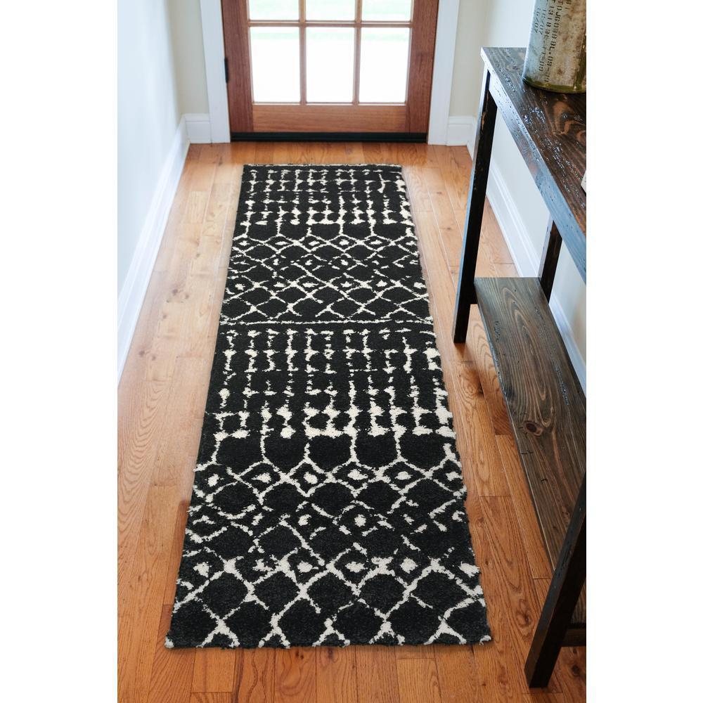 Addison Lauren Geometric Tribal Charcoal 23 x 75 Runner Rug