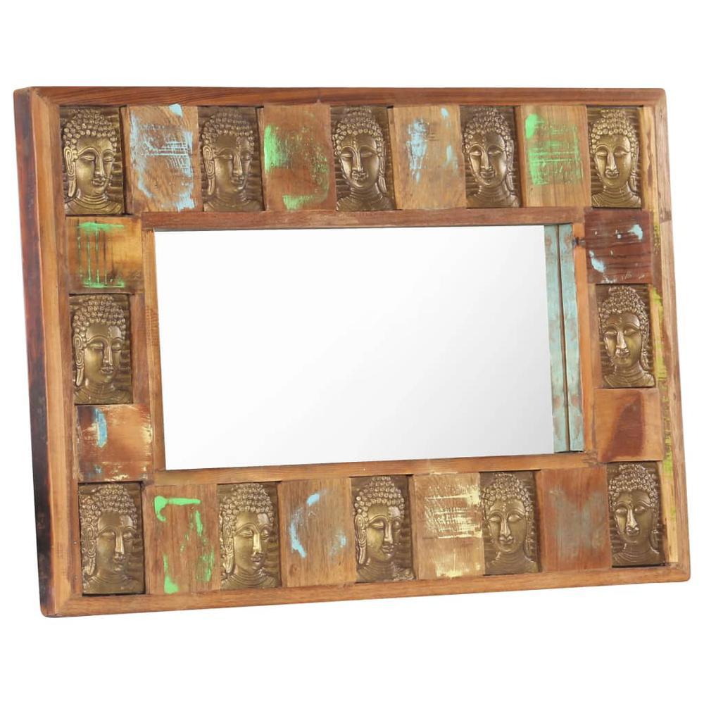 vidaXL Mirror with Buddha Cladding 315x197 Solid Reclaimed Wood 321814