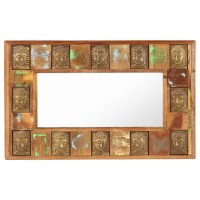 vidaXL Mirror with Buddha Cladding 315x197 Solid Reclaimed Wood 321814