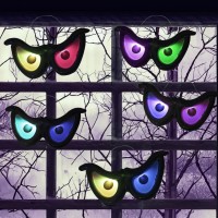 Dazzle Bright 10 Led Rgb Flashing Eyes Halloween Decorations Battery Operated Light Up Waterproof Halloween Lights For Indoor O