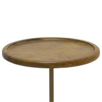 Npd Furniture And More Roya Teak Marble Base Side/End Table, Natural