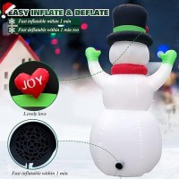 7 Ft Christmas Inflatables Giant Snowman Outdoor Decorations Blow Up Snow Man Yard Decor Builtin Bright Led Light Wear Magic H