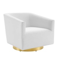 Twist Accent Lounge Performance Velvet Swivel Chair