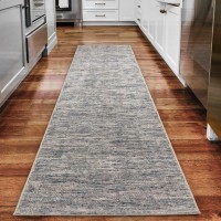 Addison Villager Active Solid Blue 23 x 76 Runner Rug