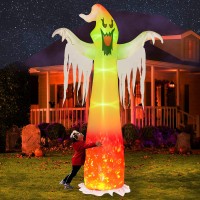 Hourleey 9 Ft Halloween Inflatables Outdoor Halloween Blow Up Yard Decorations With Builtin Led Lights For Indoor Outdoor Part