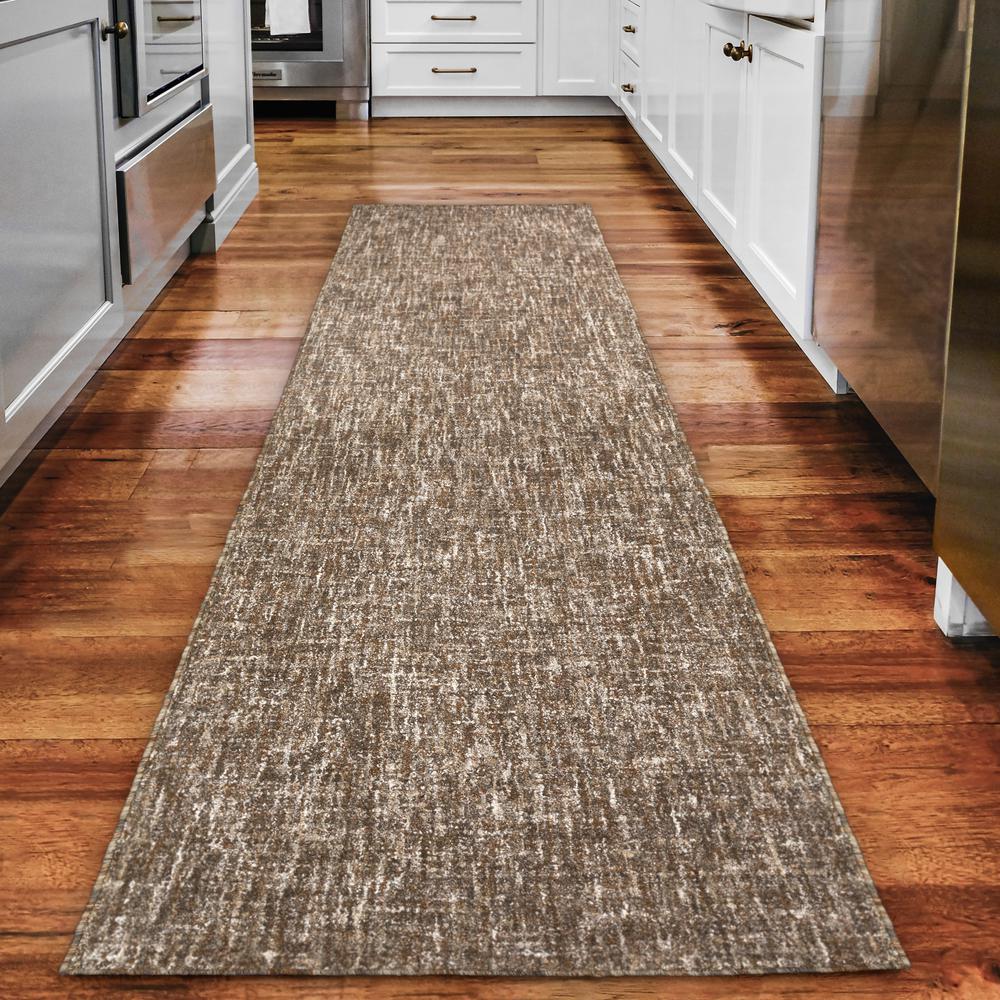 Addison Winslow Active Solid Brown 23 x 76 Runner Rug