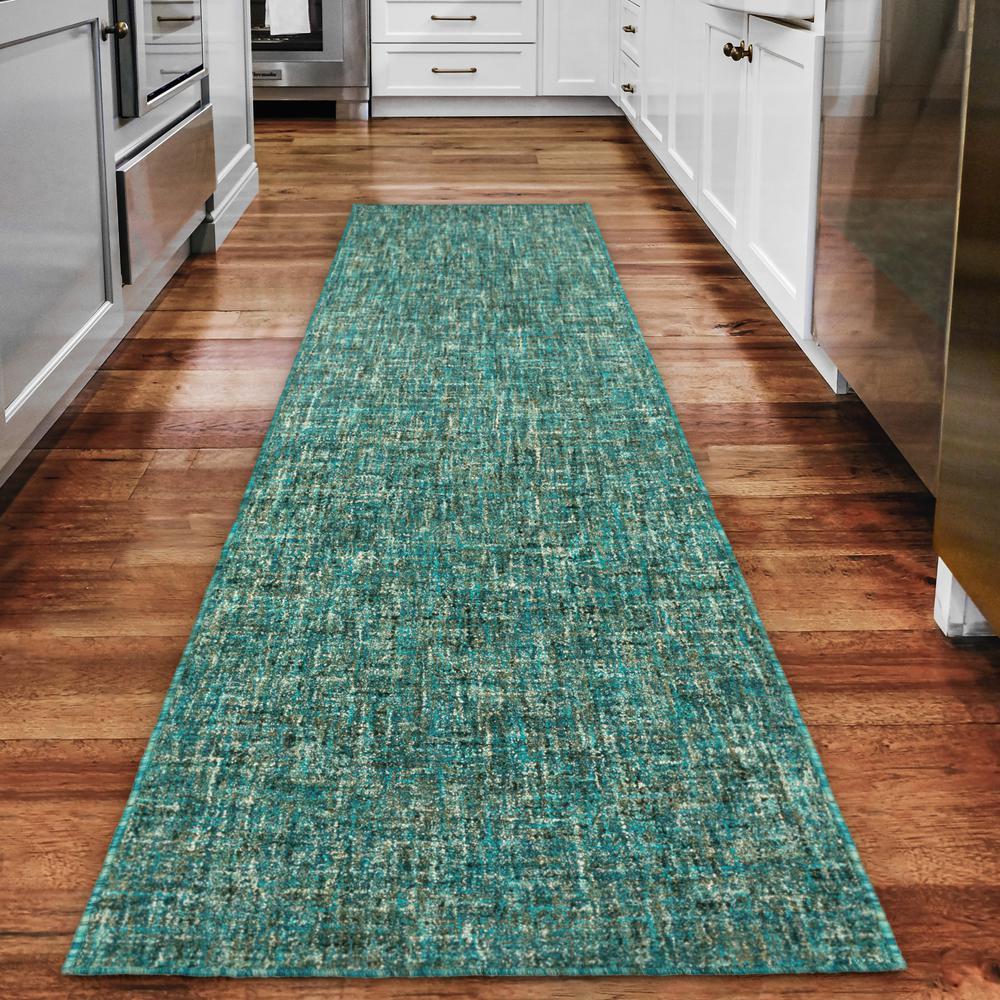 Addison Winslow Active Solid Peacock 23 x 76 Runner Rug