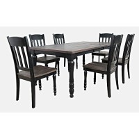 Jofran Madison County Reclaimed Solid Wood Slatback Farmhouse Dining Chair (Set Of 2), Vintage Black