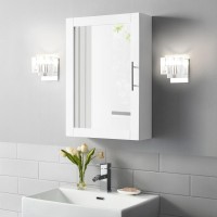 Savannah Mirrored Wall Cabinet White