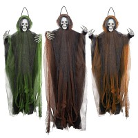 Funpeny 3 Pack Hanging Ghost Outdoor Halloween Decorations One 532 And Two 433 Hanging Skeleton Ghost Reapers For Hallowe