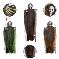 Funpeny 3 Pack Hanging Ghost Outdoor Halloween Decorations One 532 And Two 433 Hanging Skeleton Ghost Reapers For Hallowe