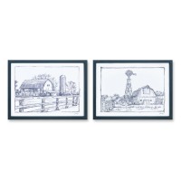 Framed Barn Print Set of 2