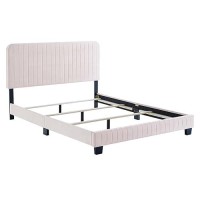 Modway Celine Channel Tufted Performance Velvet Bed, Twin, Pink