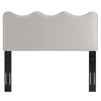 Modway Athena Performance Velvet Headboard, Full/Queen, Light Gray