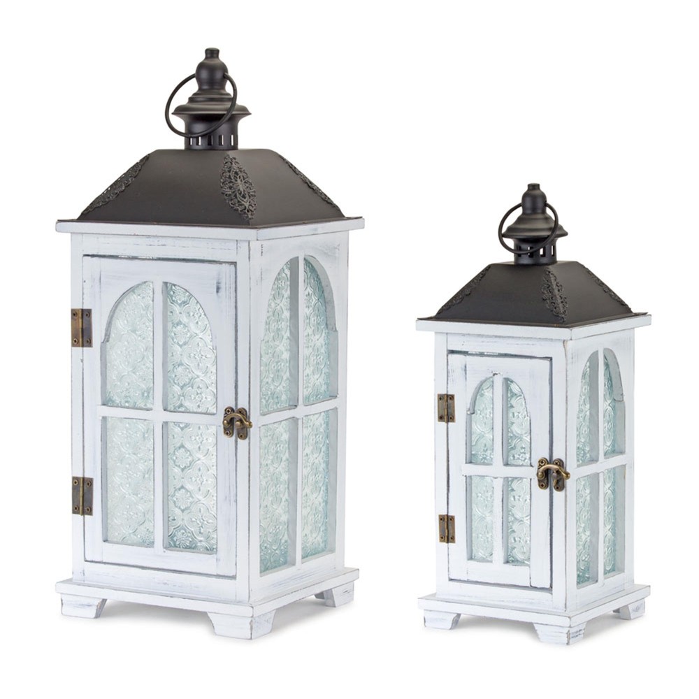 Wooden Lantern Set of 2