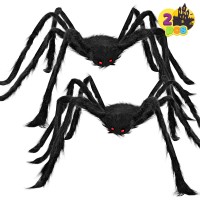 Joyin 2 Pack 4 Ft Halloween Spider Decorations Outdoor Halloween Giant Spiders Outside Decor Large Spider With Adjustable Legs