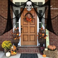 590 X 30 Halloween Creepy Cloth Spooky Halloween Decorations Indoor Outdoor Haunted House Party Decor Supplies Backdrops For