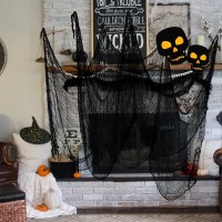 590 X 30 Halloween Creepy Cloth Spooky Halloween Decorations Indoor Outdoor Haunted House Party Decor Supplies Backdrops For