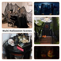 Yunfan 355 X 79 Halloween Creepy Cloth Spider Web Halloween Decorations Outdoor Indoor Party Yard Spooky Backdrops Decor S