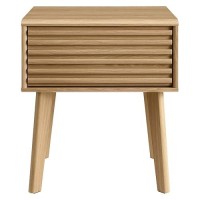 Modway Render Mid-Century Modern End Table Or Nightstand In Oak, 15 X 19 X 21.5