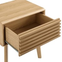 Modway Render Mid-Century Modern End Table Or Nightstand In Oak, 15 X 19 X 21.5