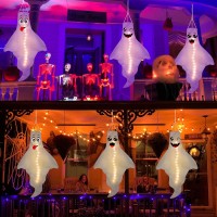 3Pcs Halloween Decorations Outdoor Led Ghost Windsock Hanging Decor Hallowmas Wind Sock Yard Tree Party Suppliesno Batteries