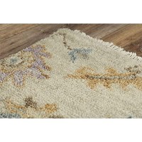 Muse 6 x 9 Abstract BeigeBeige Blue Yellow Hand Knotted Area Rug