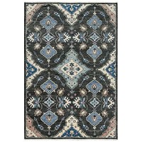 Muse 10 x 14 Abstract CharcoalGrayBlueBrown Hand Knotted Area Rug