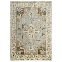 Alora Decor Abby 9 x 12 Traditional GrayBlueBrown Hand Knotted Area Rug