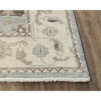 Alora Decor Abby 9 x 12 Traditional GrayBlueBrown Hand Knotted Area Rug