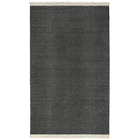 Miller Handwoven Indoor Outdoor Area Rug  Charcoal Gray 5X8