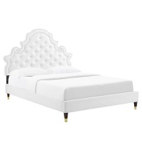 Gwyneth Tufted Performance Velvet King Platform Bed