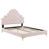 Gwyneth Tufted Performance Velvet King Platform Bed