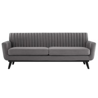 Engage Channel Tufted Performance Velvet Sofa