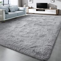 Lascpt Super Soft Shag Area Rug For Living Room 6X9 Ft Grey Rug For Girls Bedroom Modern Plush Throw Rug For Kids Room Fuzzy