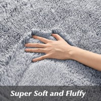 Lascpt Super Soft Shag Area Rug For Living Room 6X9 Ft Grey Rug For Girls Bedroom Modern Plush Throw Rug For Kids Room Fuzzy