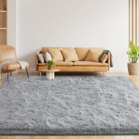 Lascpt Super Soft Shag Area Rug For Living Room 6X9 Ft Grey Rug For Girls Bedroom Modern Plush Throw Rug For Kids Room Fuzzy