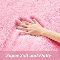 Lascpt Super Soft Shag Area Rug For Living Room 6X9 Ft Pink Rug For Girls Bedroom Modern Plush Throw Rug For Kids Room Fuzzy